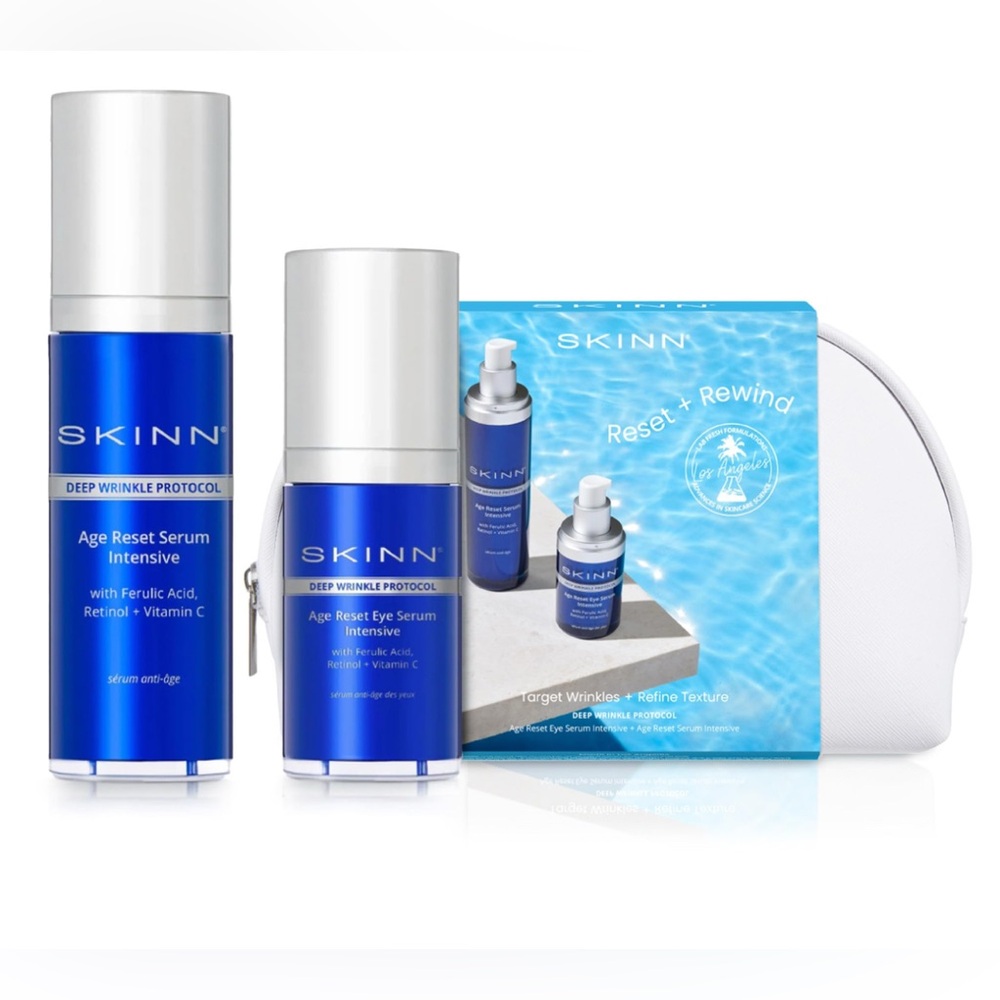 SKINN Age Reset Serum Intensive Duo w/ Bag NEW/SEALED